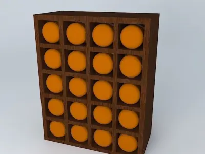 wall wine rack wine cellar wall Free 3D model