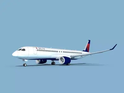 Airbus A220-300 Delta Express 3D model