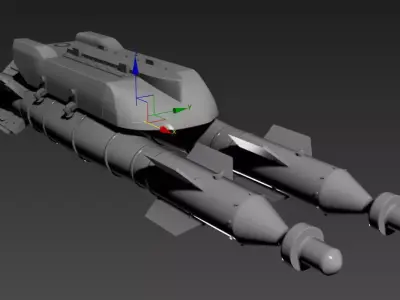 French AUF-2 and GBU 12 Paveway looks a like in 72 scale 3D print model