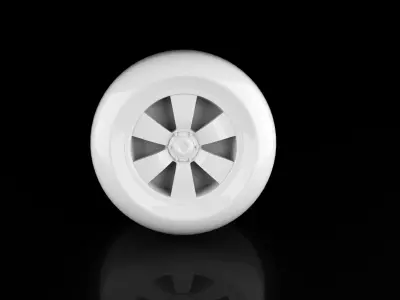Non-textured Car Wheel Free 3D model