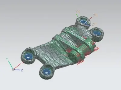 GE jet engine bracket V2 Free 3D model