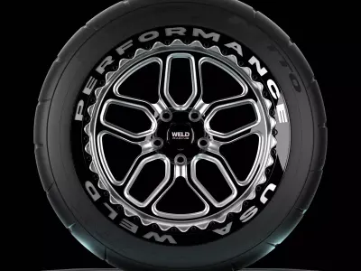 weld racing beadlock wheels 3D model