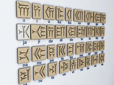 Persian Cuneiform Blocks 3D model