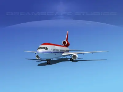 Douglas DC-10 Northwest 3D model
