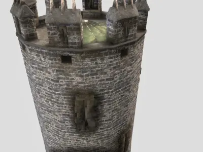 Conwy Castle South Tower Low-poly 3D model