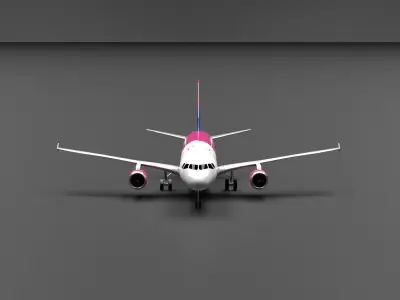 Airbus A320 WizzAir Livery 3D model