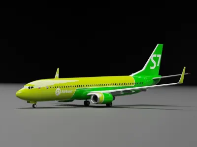 Boeing 737-800 S7 Airlines  Livery 3D model 3D model