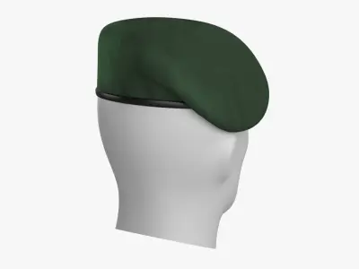 Commando Beret PBR Low-poly 3D model
