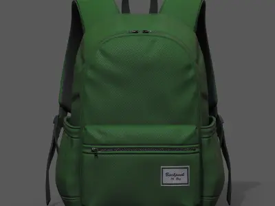 Backpack bag baggage pockets  Low-poly 3D model buy