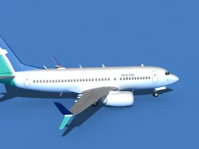 Boeing 737 MAX 7 SilkAir 3D model