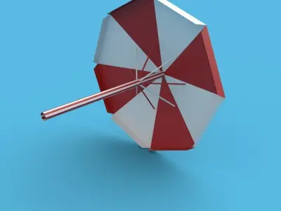 Umbrella Low-poly 3D model buy