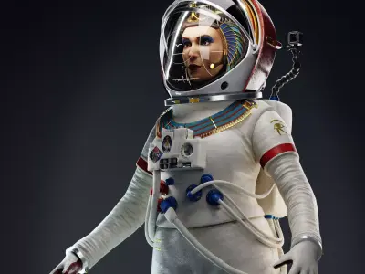 Female Pharaoh Astronaut - Female Character Design Challenge 3D model