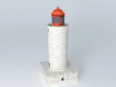 Small Stone Lighthouse Free low-poly 3D model