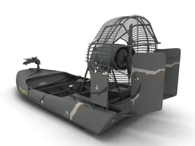 Vietnam War Airboat 3D model