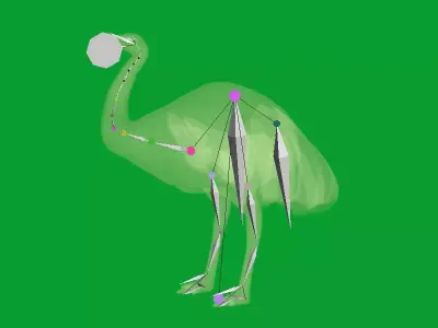 Emu Bird Free low-poly 3D model