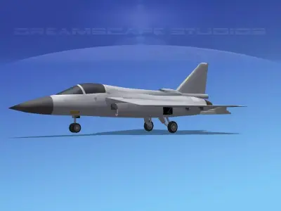 HAL Tejas Fighter Bare Metal Low-poly 3D model