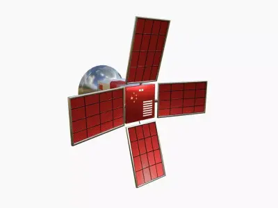 Satellite G10 China - SciFi Space Design Low-poly 3D model