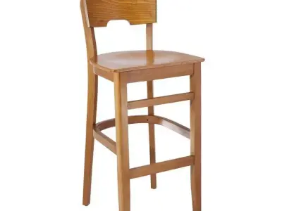 Featherston Wood Stool Free 3D model