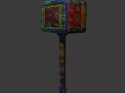 Stylized Low Poly Hammer - Game Ready Asset Low-poly 3D model