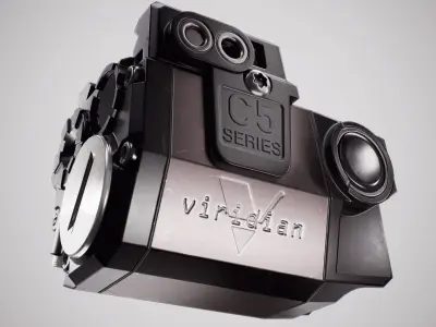 Viridian C5L Universal Green Laser Sight and Tac Light Low-poly 3D model