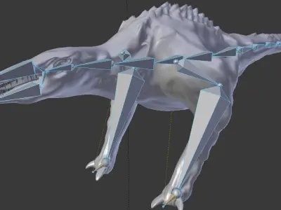 Skull Crawler 3D Model Rigged and Textured 3D model