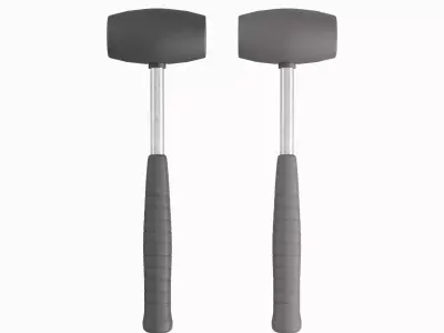 Industrial Rubber Hammer Set B 3D model