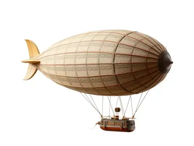Vintage Zeppelin model pack Low-poly 3D model