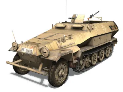 SD KFZ 251 1 Ausf B - Hanomag Halftruck DAK 3D model