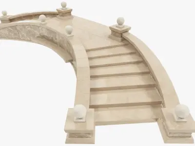 Palace Marble Staircase 3D model