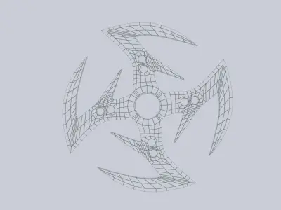 Shuriken Low-poly 3D model