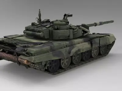 T-90S Bhishma Low-poly 3D model