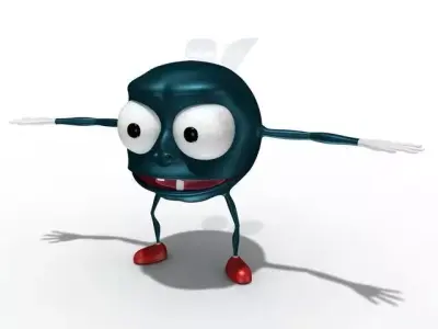 Cartoon fly 3D model