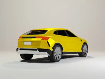 Low Poly Sports SUV Low-poly 3D model