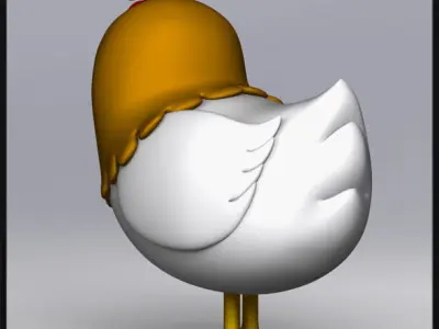 Cartoon Chicken 3D model