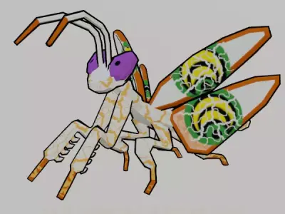 Praying Mantis Low-poly 3D model