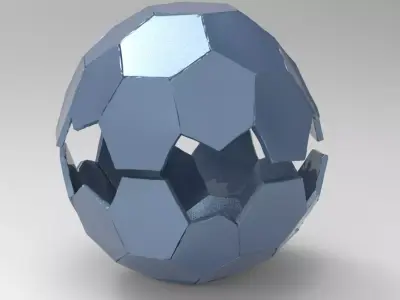 Dodecahedron Sci fi Orb Low-poly 3D model