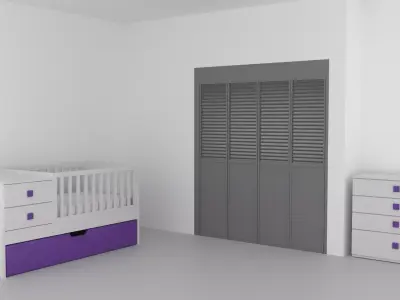 Baby Bed Free 3D model
