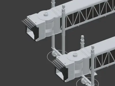 Airport passenger boarding Jetway 3D model