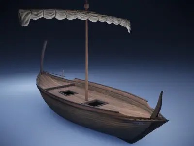 Ancient Ship Low-poly 3D model