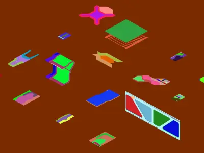 80 unique Sci-fi plates Free 3D model