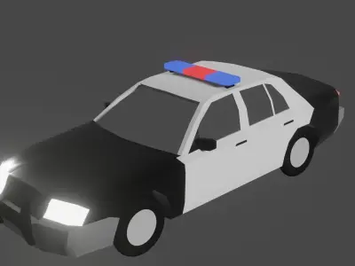 Police car Free low-poly 3D model