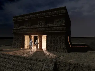 Chichen Itza Rebuilt Landscape and 3D Printable 3D model