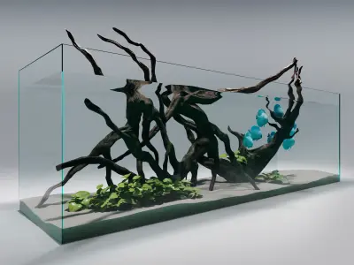 Aquarium Hardscape 3D model