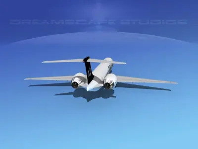 McDonnell Douglas MD83 Star Alliance 3D model