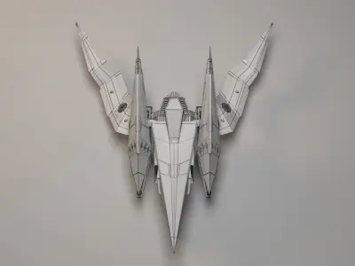 Aircraft X-Wing Low-poly 3D model