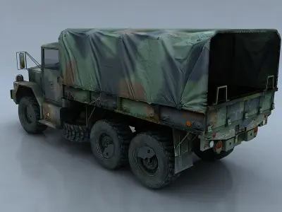M35A3c military truck in camouflage Low-poly 3D model