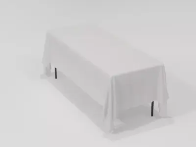 Wooden Table 3D Model  Low Poly Furniture Free low-poly 3D model