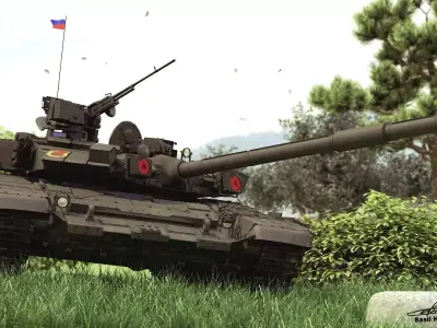 T-90A Russian Main Battle Tank 3D model