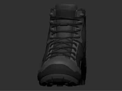 Soldier boots - high mesh 3D model