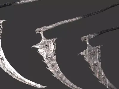 Deaths scythe Ornate 3 3 3D model